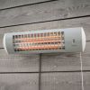 1.8kW IPX4 Wall Mounted Quartz Bulb Electric Patio Heater with 3 Power Settings by Heatlab®